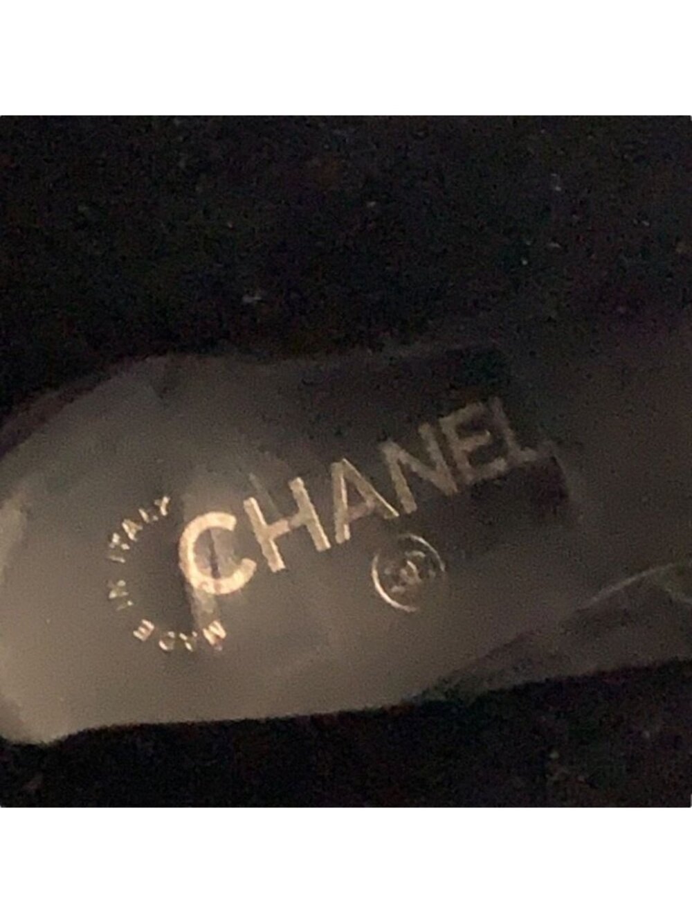 Chanel Boots Long Coco Mark Ribbon Chain Fabric Black - Picture 10 of 11